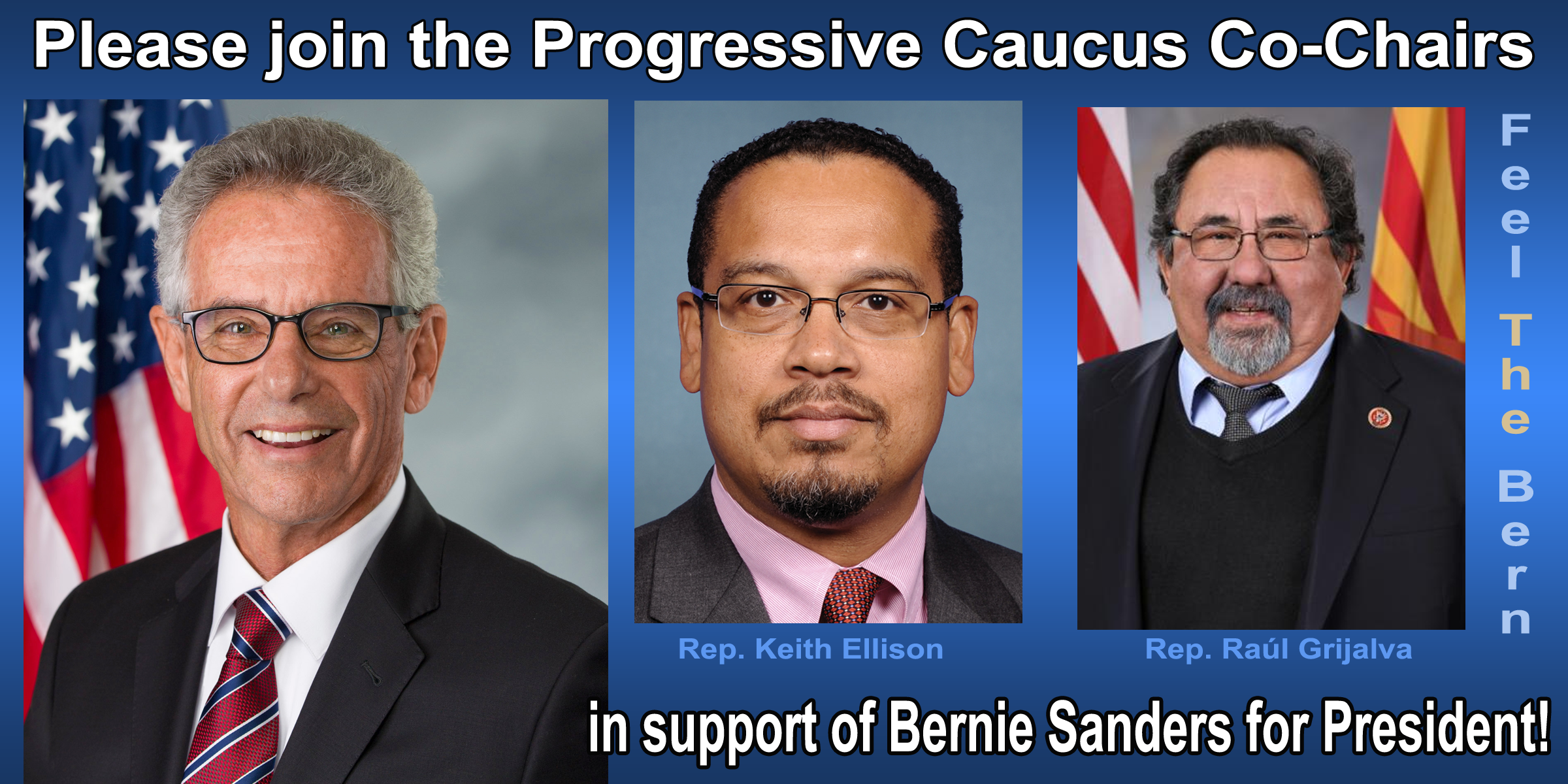 Rep. Alan Lowenthal, Please join Congressional Progressive Caucus Co-Chairs in Support of Bernie Sanders for President