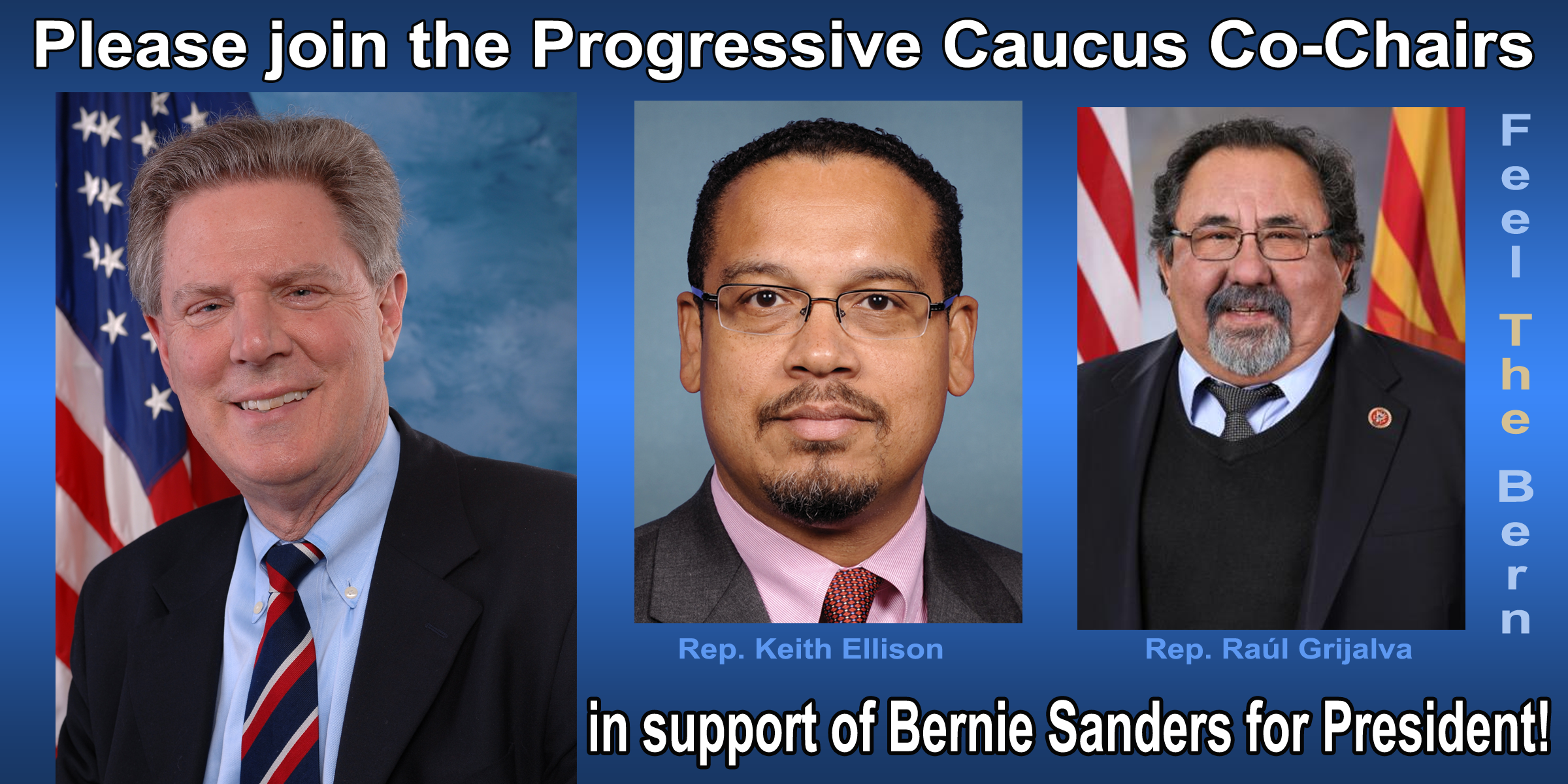 Rep. Frank Pallone, Please join Congressional Progressive Caucus Co-Chairs in Support of Bernie Sanders for President