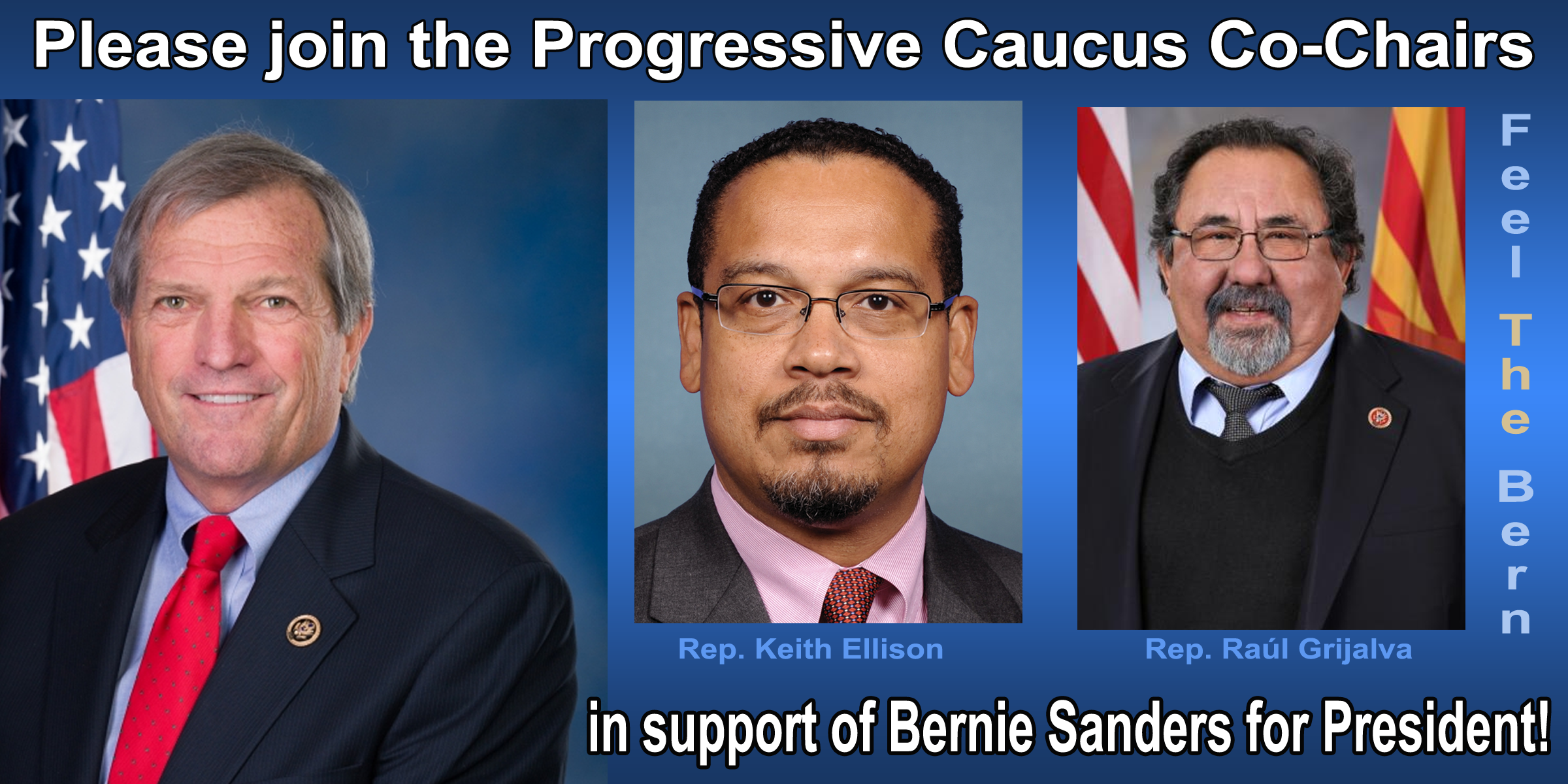 Rep. Mark DeSaulnier, Please join Congressional Progressive Caucus Co-Chairs in Support of Bernie Sanders for President