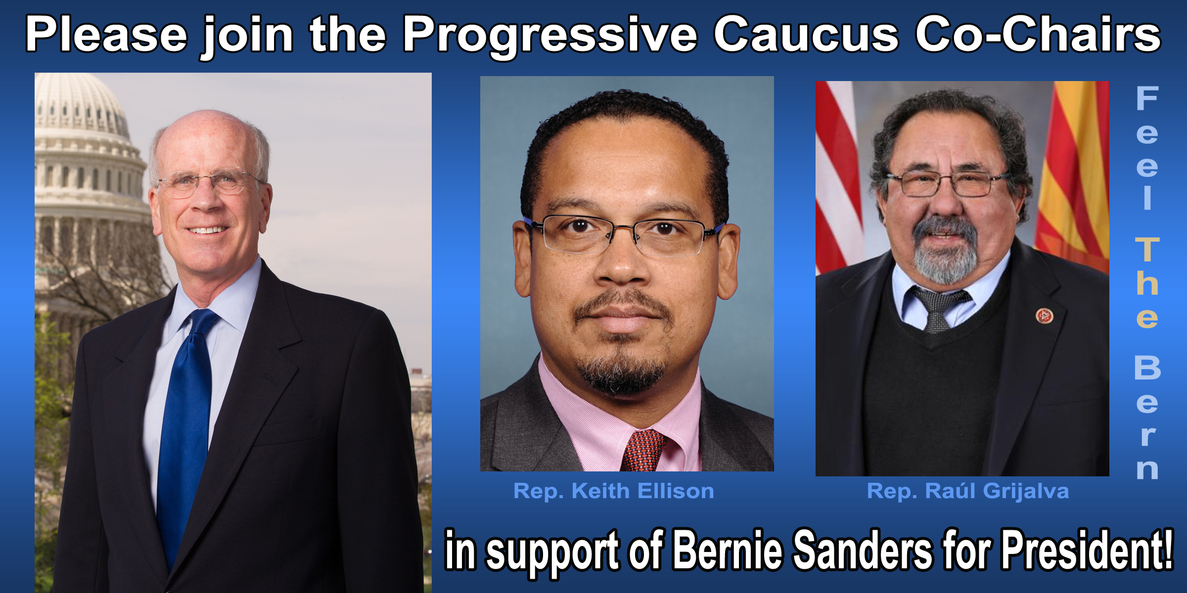 Rep. Peter Welch, Please join Congressional Progressive Caucus Co-Chairs in Support of Bernie Sanders for President