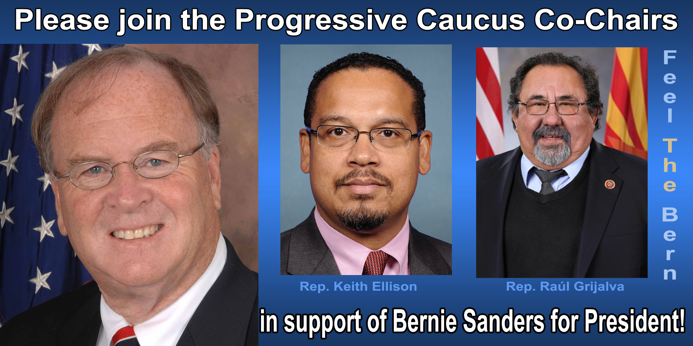 Rep. Sam Farr, Please join Congressional Progressive Caucus Co-Chairs in Support of Bernie Sanders for President